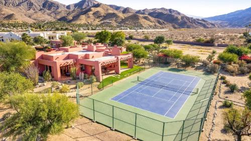 Palm Springs Villa | The Pond Estate by AvantStay Maximalist Designer Compound w 2 Casitas Indoor Outdoor Pools Tennis Court Gorgeous Mountain Views 12k sqft