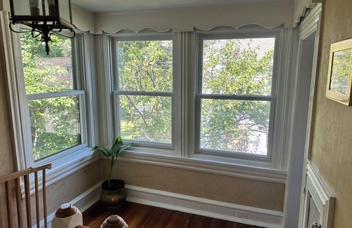 Bala-Cynwyd House | This 4 BR 4 BA sizable home with large outdoor porch & yard is ideal for a family visiting the area.
