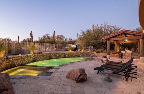 Carefree House | Tranquil Carefree Estate - Heated Pool, Spa, Gym, Firepit and More!