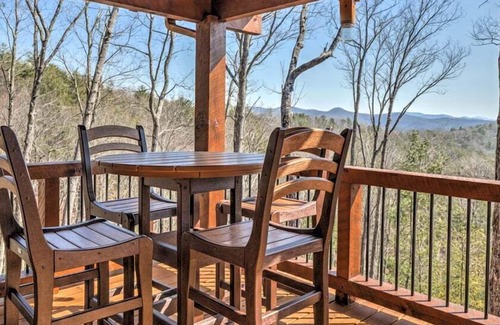 Raccoon Ridge Cabin | Tranquil Escape of Blue Ridge - Mountain Views | Hot Tub | Outdoor Fireplace with TV