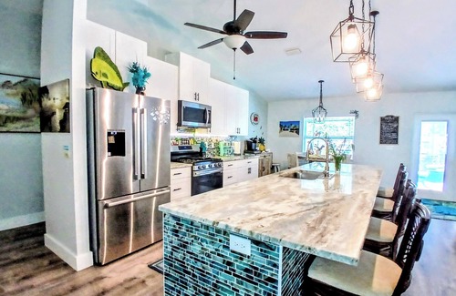 Vero Beach House | Tropical Escape, Saltwater Pool, Hot Tub & Tiki Bar .Near Beaches. Pet-friendly