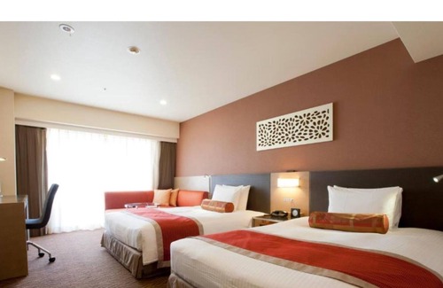 Hatchobori House | Twin room Smoking 27 sqm 140 cm wide bed x 2 | / Chuo-ku Tokyo