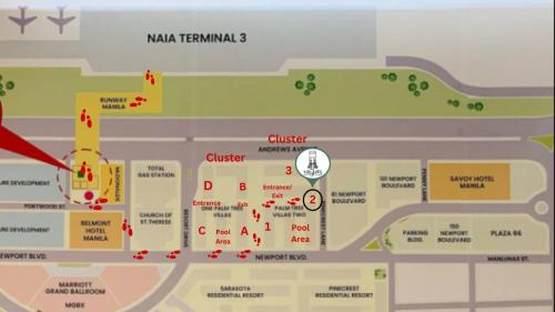 Pasay Apartment | Two Palm Tree Villas Condominium - Studio 1st FL with Balcony - Across Terminal 3 Airport