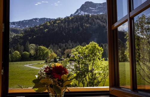 Winkl Apartment | Untersberg, 1-4 Personen, ca. 50 qm, 1 Schlafzimmer 2x Dusche/WC, Wohnschlafraum, Küche, Balkon