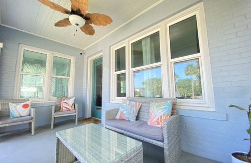 New Smyrna Beach House | UP TO 2 COTTAGES AVAILABLE, PRIVATE POOL, COURTYARD, STEPS FROM FLAGLER AVE.