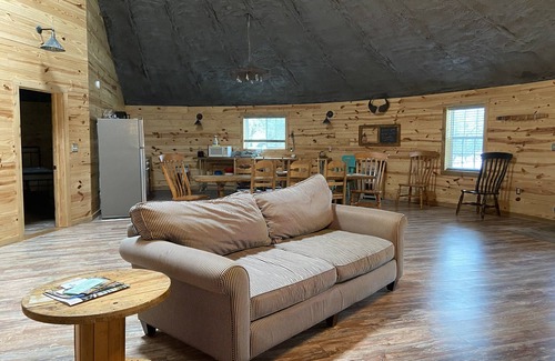 Leakey Cabin | Upcycled Grain Bin Cabin