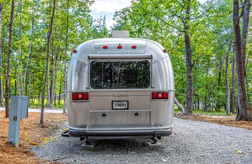 Menlo House | Updated Airstream in secluded location with firepit, full bathroom & kitchenette