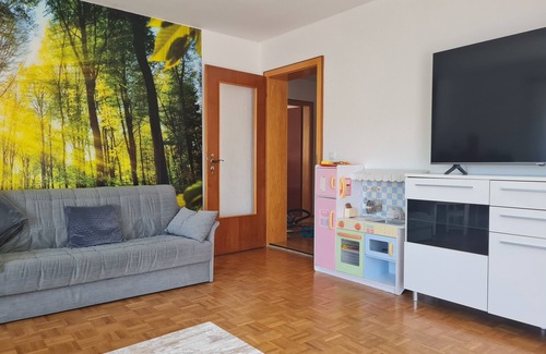 Frauenau Apartment | Vacation apartment Lusen on the ground floor for up to 5 people with a fantastic mountain view