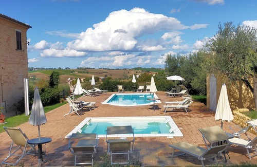Appignano House | Vacation home of 7 apartments garden, swimming pools common lounge.Suitable for groups