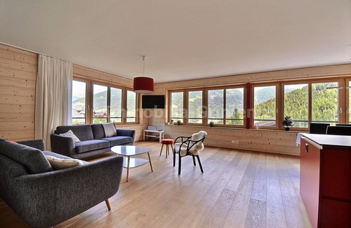 Grimentz Apartment | Very comfortable flat for 6 people, living room, kitchen area with dishwasher, 1 double bedroom, 1 2