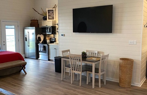 Hubert Apartment | View of intracoastal waterway with private dock and boat lift.