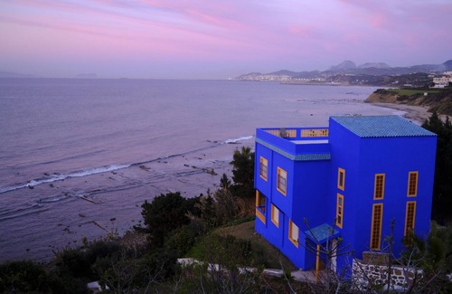 Ksar es Seghir Villa | Villa Bleu Majorelle plage, unique nature, fantastic view of Gibraltar