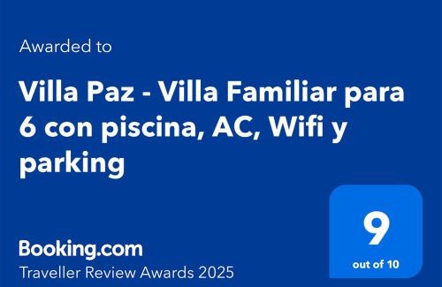 La Alfoquia Villa | Villa Paz - Villa Familiar para 6 con piscina, AC, Wifi y parking