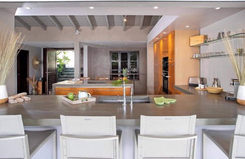 Cul de Sac Villa | Villa Pinel Waterfront property, Sea View Villa, heated swimming pool, beach