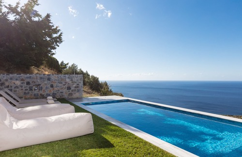 Agios Vasileios Villa | Villa Sea-Esta in Sellia with spectacular Sea view and pool, Adults Only