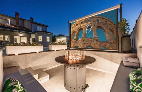 Loborika Villa | Villa Spa Otium for 8 people with 32 m2 heated pool, outdoor cinema, kids playground & spa area