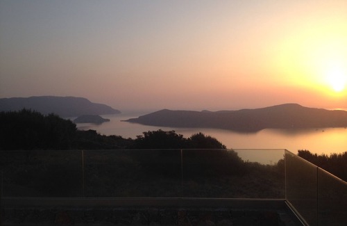 Elounda Villa | Villa with swimming pool with panoramic views: Spinalonga Mirabello bay Elounda