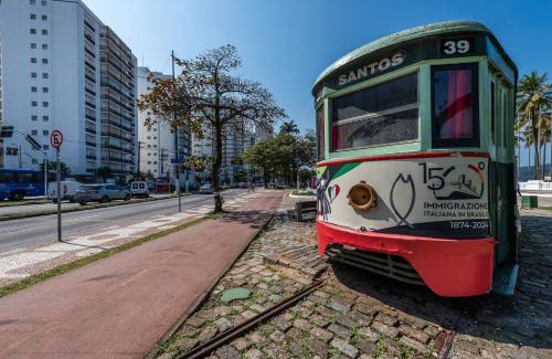 Santos Apartment | ViSTA MAR GONZAGA com Wi-Fi e Enxoval