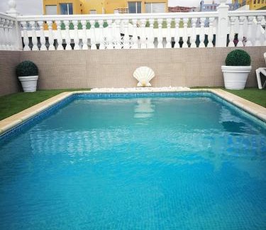 Caleta de Fuste Villa | VV 'VALDECONCHA', piscina climatizada privada y vistas al mar