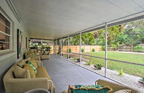 South Sarasota House | Walk to Restaurants Sarasota Home with Lanai!