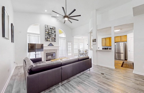 Westside House | Waterfront 2-story home with water views, patio, streaming, washer/dryer, & AC