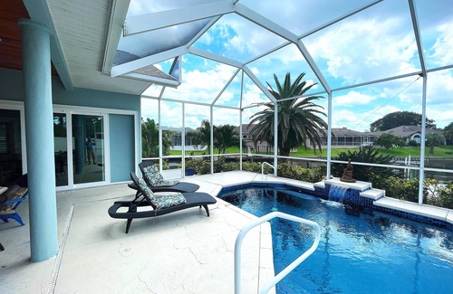 Palm Harbor House | Waterfront Home-Screened Heated Pool, Intercoastal Access-Boat Dock-Salt Water