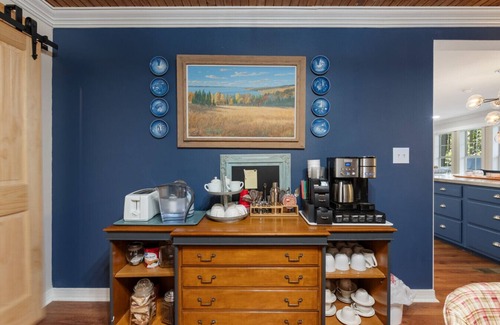 Shirley House | Waterfront House Game Room Fire Pit Pavilion