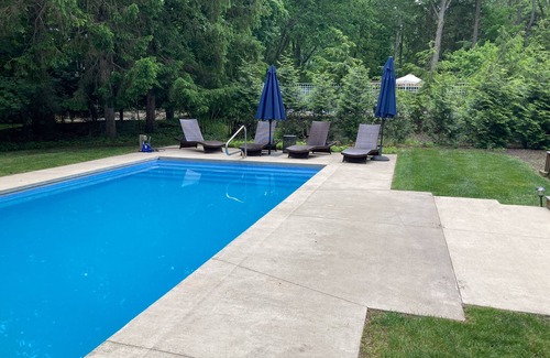 Harbert House | Well-kept home with private outdoor pool, free WiFi, and pool table