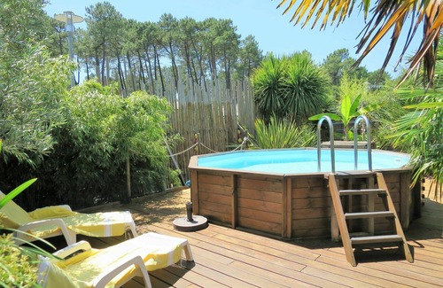 Le Porge House | Wonderful private villa for 6 people with WIFI, A/C, private pool, TV and patio