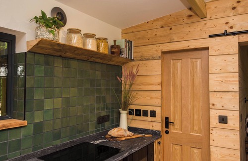 Burythorpe Cabin | Woodland cabin with private lake, sauna + fire pit