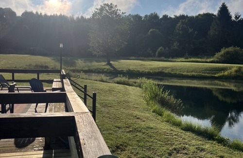 Sidney Center House | Wyman’s Willow. Home on sprawling property with a pond, hiking & wildlife.