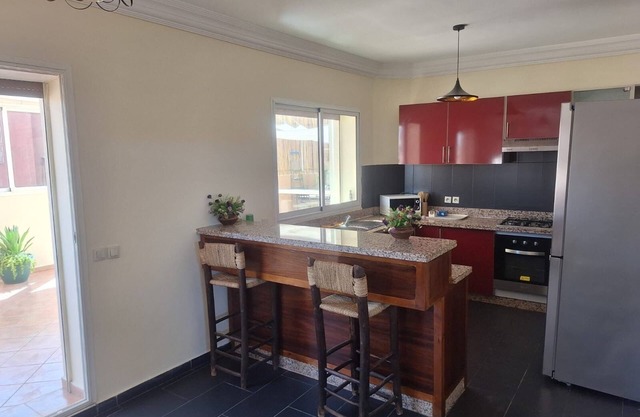 2-bedroom apartment with living room and 2 bathrooms