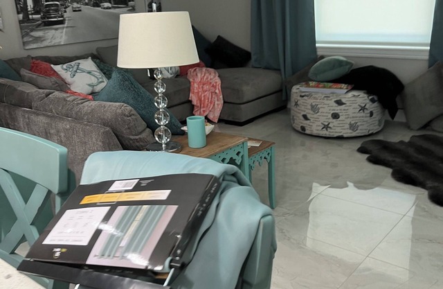 2 bedroom home located on a canal on Isles of Capri. Heated pool with boat dock