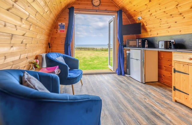 A quirky pod with one double and shower room.
