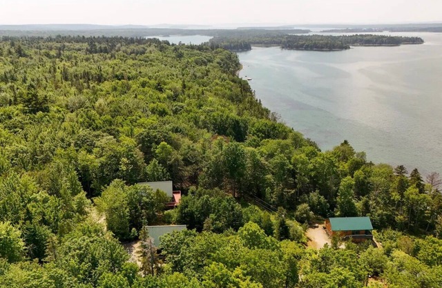 Bar Harbor Water-View Cabin with Private Beach Access | Sleeps 12