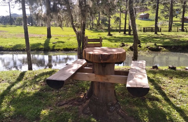 Cabana Pequeno Bosque com dek e Vista/p o rio