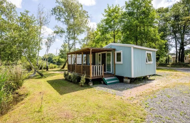 Camping maeva Escapades Les Étangs Mina * - Fisherman's Cabin 4 Rooms 6/8 People Pond Side + TV