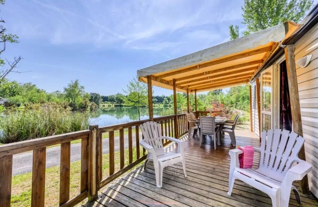 Camping maeva Escapades Les Étangs Mina * - Mobile home Premium 4 Rooms 6/8 People Pond Side + TV