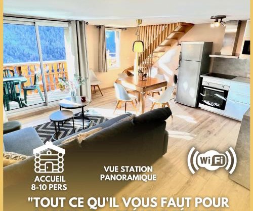 Cosy 8-10pers vue montagne Isola 2000