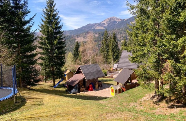 Dwarfs cabin overlooking Julian Alps near Bled
