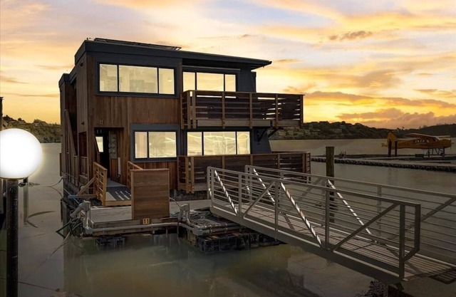 Floating condo 'A' on Sausalito's Richardson Bay.