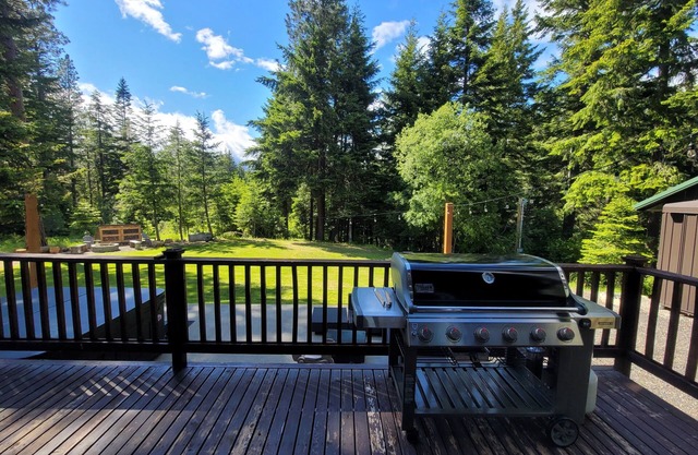 FREE NIGHT Cozy Cabin in the woods, saltwater hot tub , snowmobile from the door
