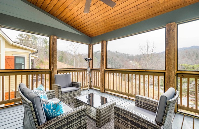 Game Room & Wraparound Decks: Cullowhee Home!