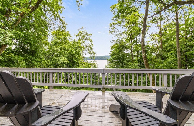 Gorgeous lakeview retreat with wraparound porch, wood stove, & WiFi - dogs OK