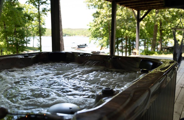 Hot Tub! Lakefront Home - Fire Pit, Kayaks, & Two-Story Dock