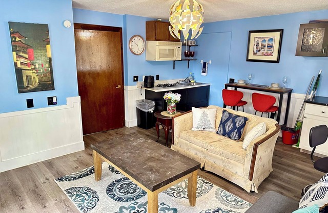 House dwelling that combines The bedroom kitchen and living area into one space