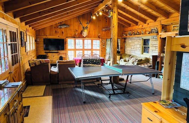 Lake front cabin on the Eagle River chain. Pet friendly. Pontoon for rent.