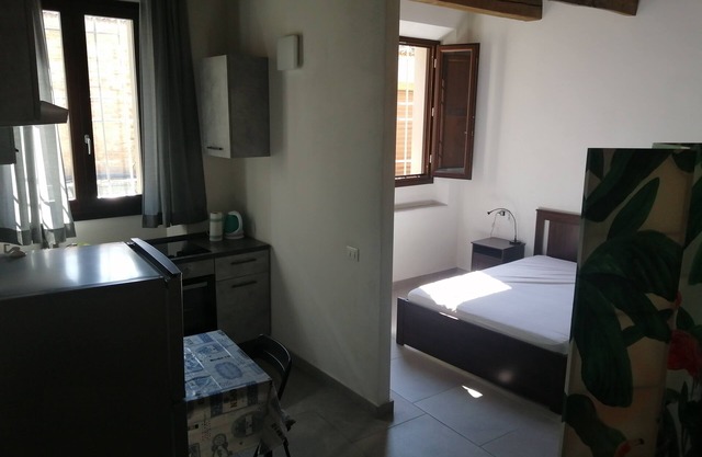 Large studio apartment with separate rooms