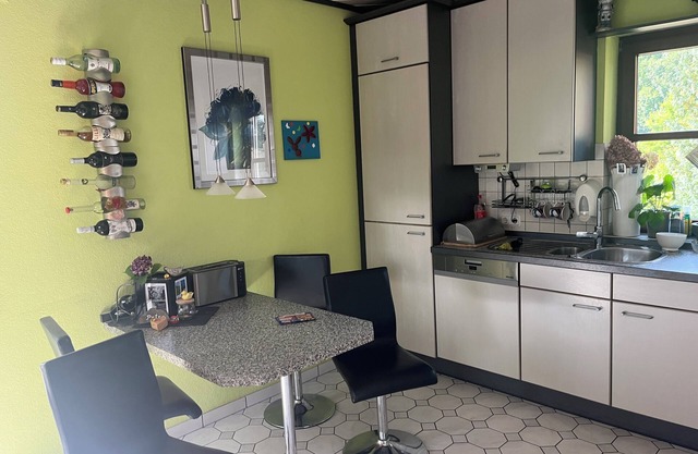 Modern vacation home surrounded by greenery