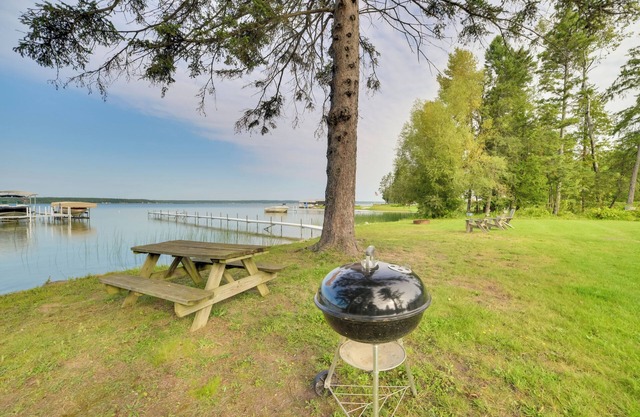 Mullett Lake Cabin w/Private Dock + Fire Pit!